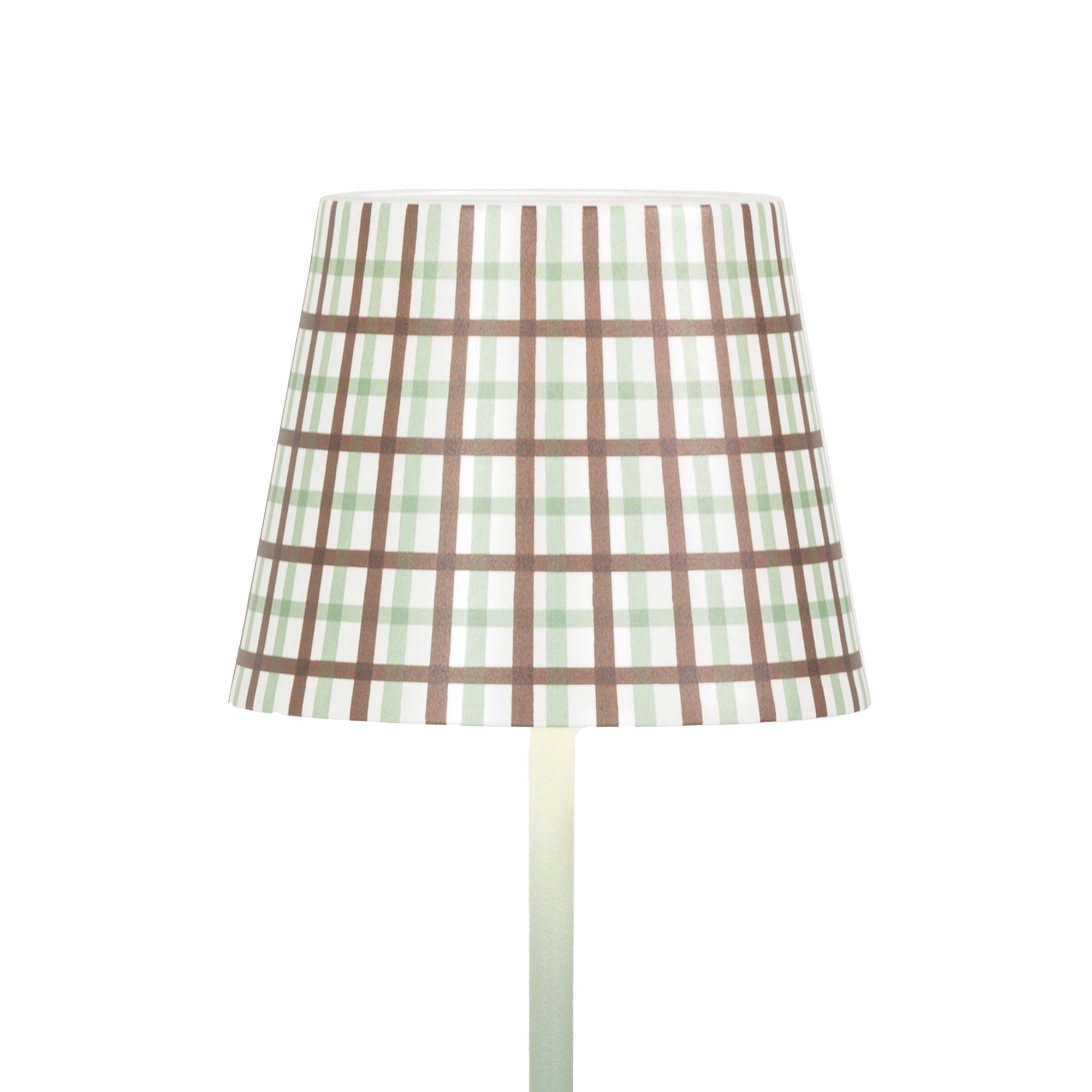 Zafferano America LD035123 Poldina Abat-jour à rayures marron-vert