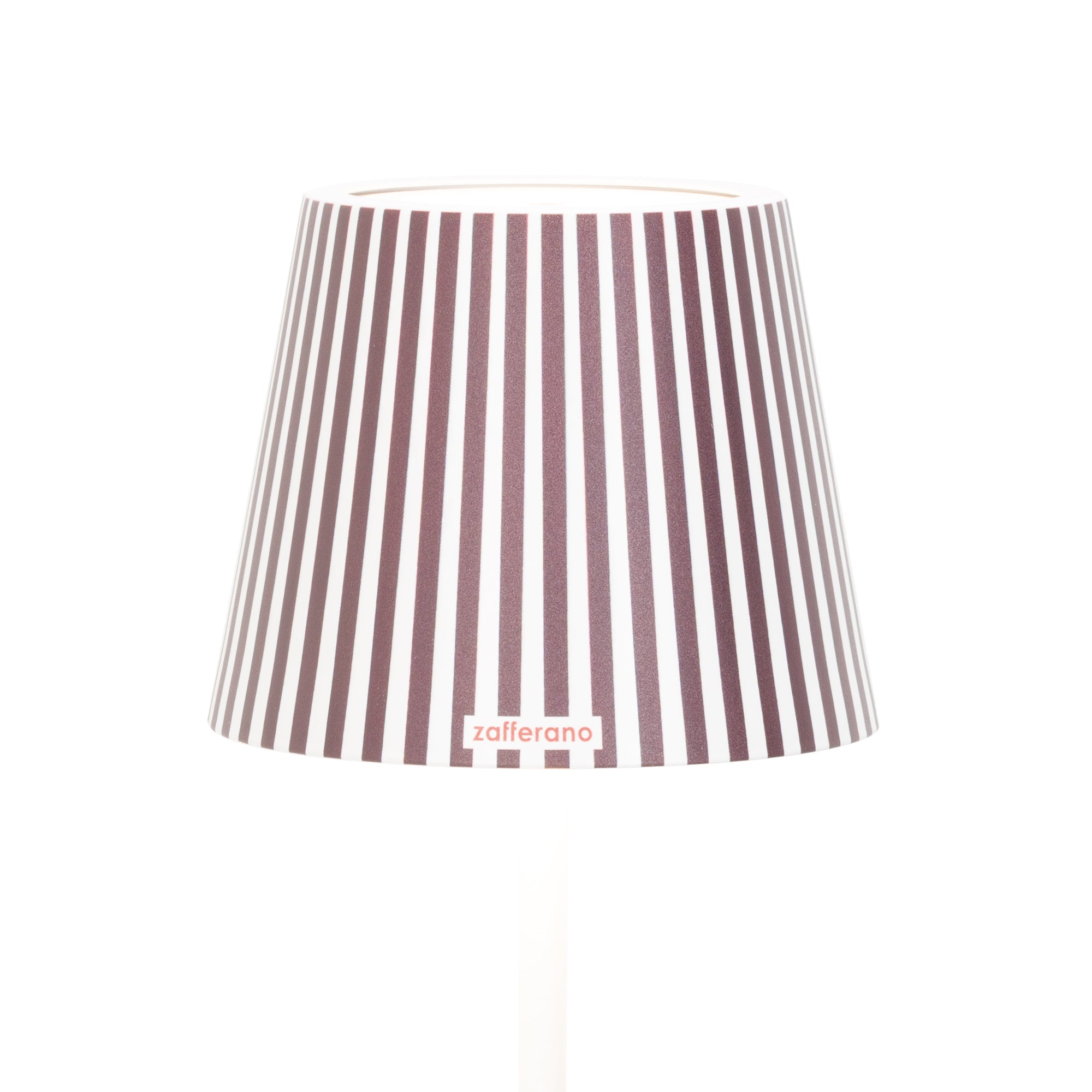 Zafferano America LD035143 Poldina Abat-jour à rayures brunes