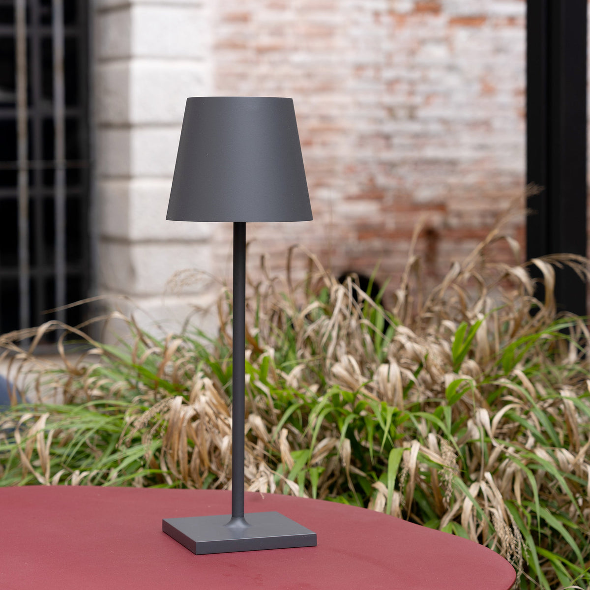 Zafferano America LD0395N4 Poldina Pro L Desk Lamp in Dark Gray