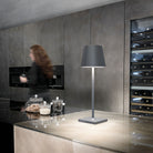 Zafferano America LD0395N4 Poldina Pro L Desk Lamp in Dark Gray