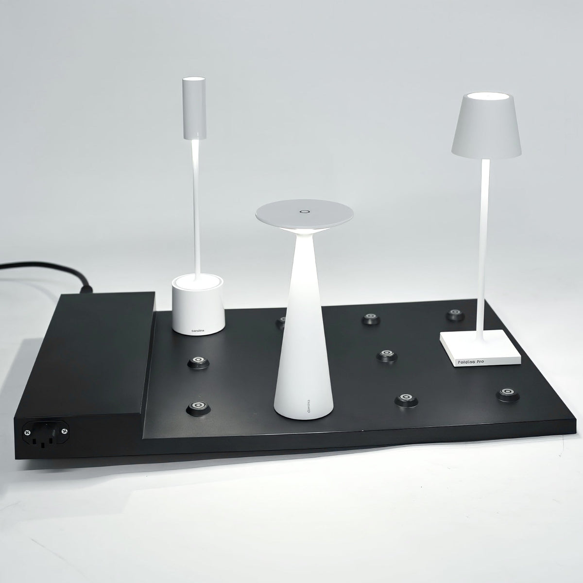Zafferano America LD0490RP 12-Lamp Charging Platform: Poldina Micro, Angelina, Damina & Carolina