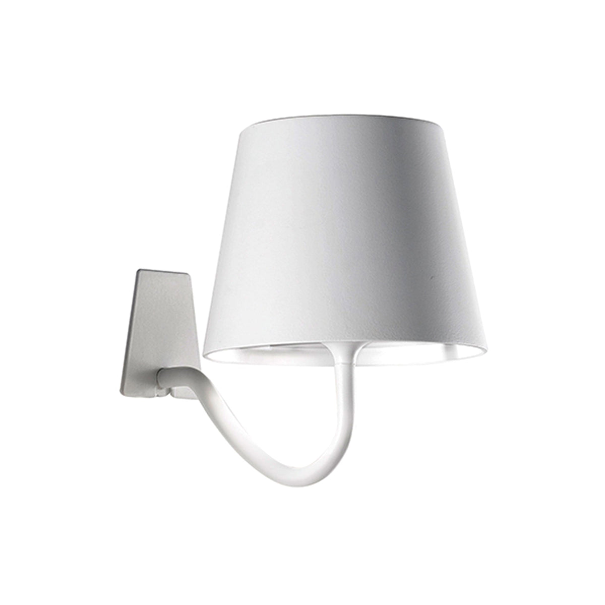 Zafferano America LD0688B4 Poldina Pro Wall Magnetic with Mounting Bracket in White