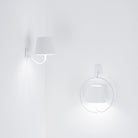 Zafferano America LD0688B4 Poldina Pro Wall Magnetic with Mounting Bracket in White