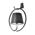 Zafferano America LD0689N4 Poldina Pro Wall Magnetic with Mounting Hook and Ring in Dark Gray