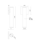 Kuzco Lighting LD2-WS12W12-3036-BK-UNV-010 Lorna LED Interior/Exterior Wall Sconce in Black
