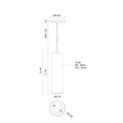 Kuzco Lighting LD3-PD12W18-3036-BK-UNV-010 Lorna LED Pendant in Black
