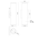 Kuzco Lighting LD3-ED12W24-3036-BK-UNV-010 Lorna LED Extérieur Murale Éclairage vers le haut/vers le bas en noir