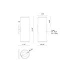Kuzco Lighting LD4-ED12W36-3036-BK-UNV-010 Lorna LED Extérieur Murale Éclairage vers le haut/vers le bas en noir