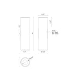 Kuzco Lighting LD4-ED16W40-3036-BK-UNV-010 Lorna LED Extérieur Murale Éclairage vers le haut/vers le bas en noir