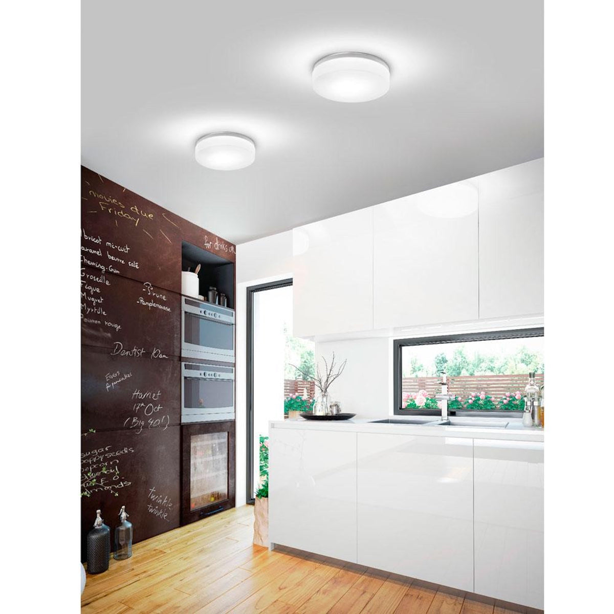 Zafferano America LD876113N3 Drum Wall / Ceiling Light in Matte Opal