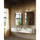 Alora Canada - VL312520VBGO - Applique murale LED pour salle de bain - Ledger - Laiton vieilli