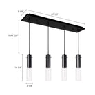 Kuzco Lighting MP21703BK-04 Lena LED Multi Suspension en noir