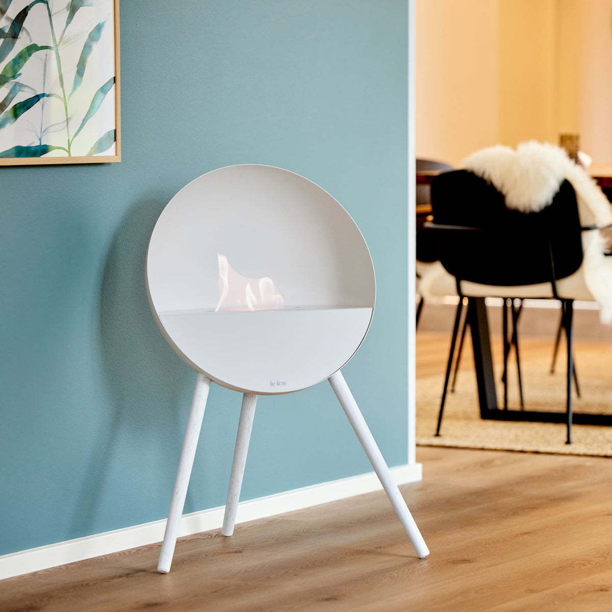 Eye Portable Fireplace - White