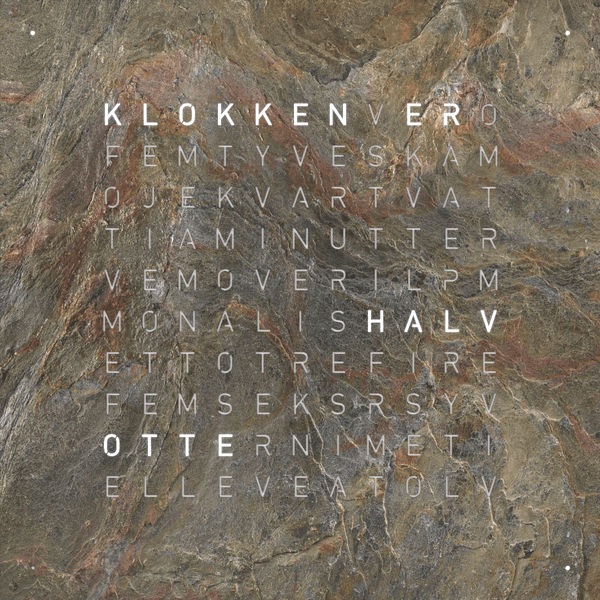 QLOCKTWO TERRE 180 Paysage scintillant