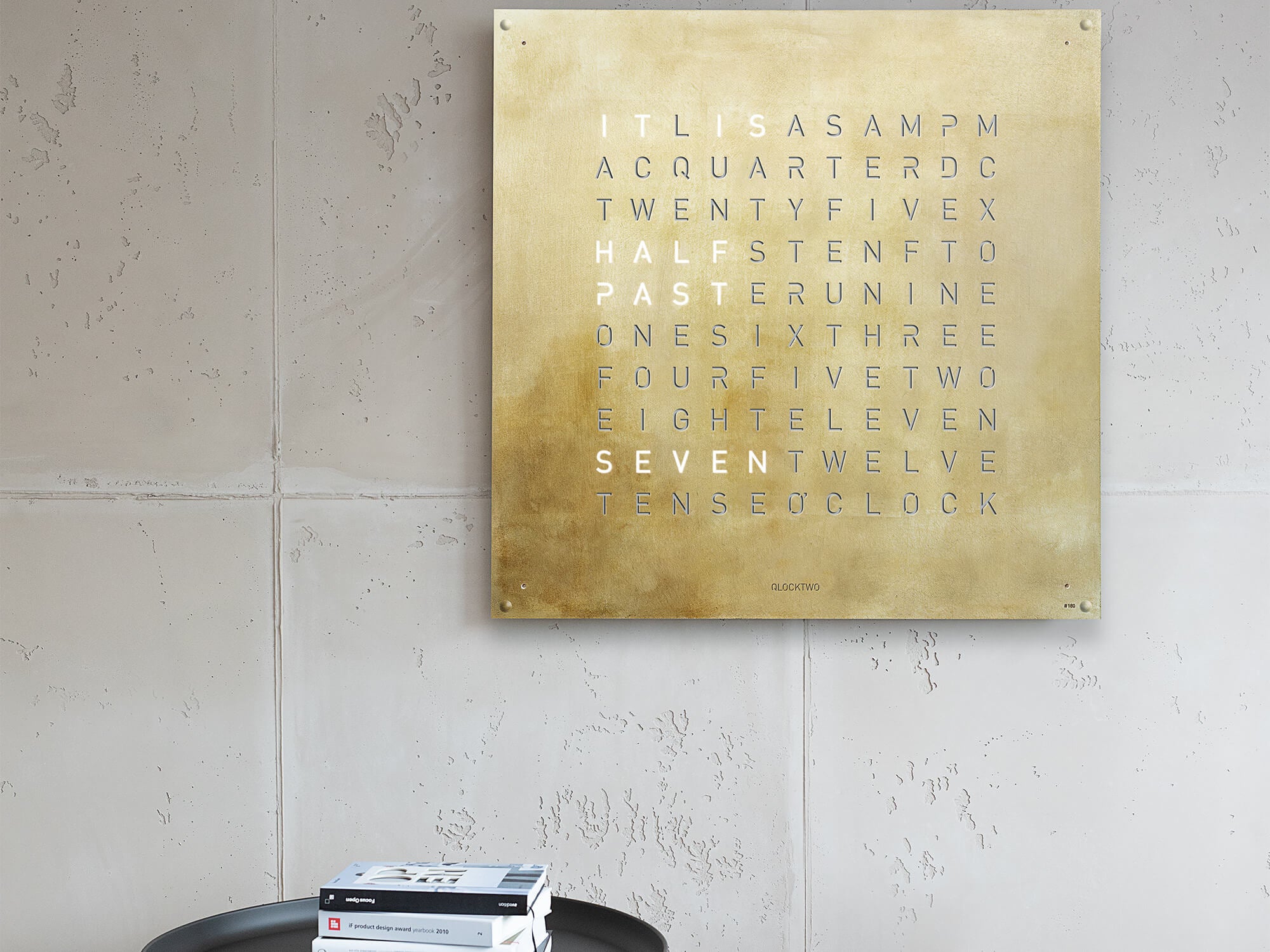 QLOCKTWO LG4SG QLOCKTWO EARTH 90 Édition Créateur Argent et Or