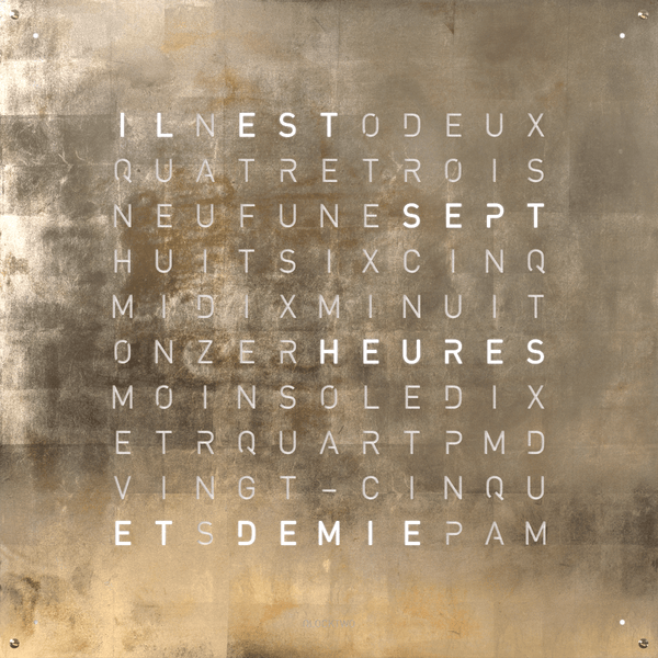 QLOCKTWO EARTH 180 Argent et Or
