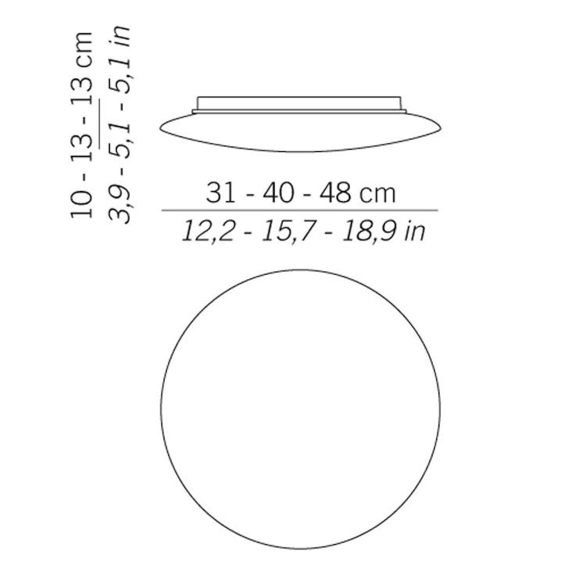 Zafferano America LL6112NE Bis Wall / Ceiling Light in Matte Opal