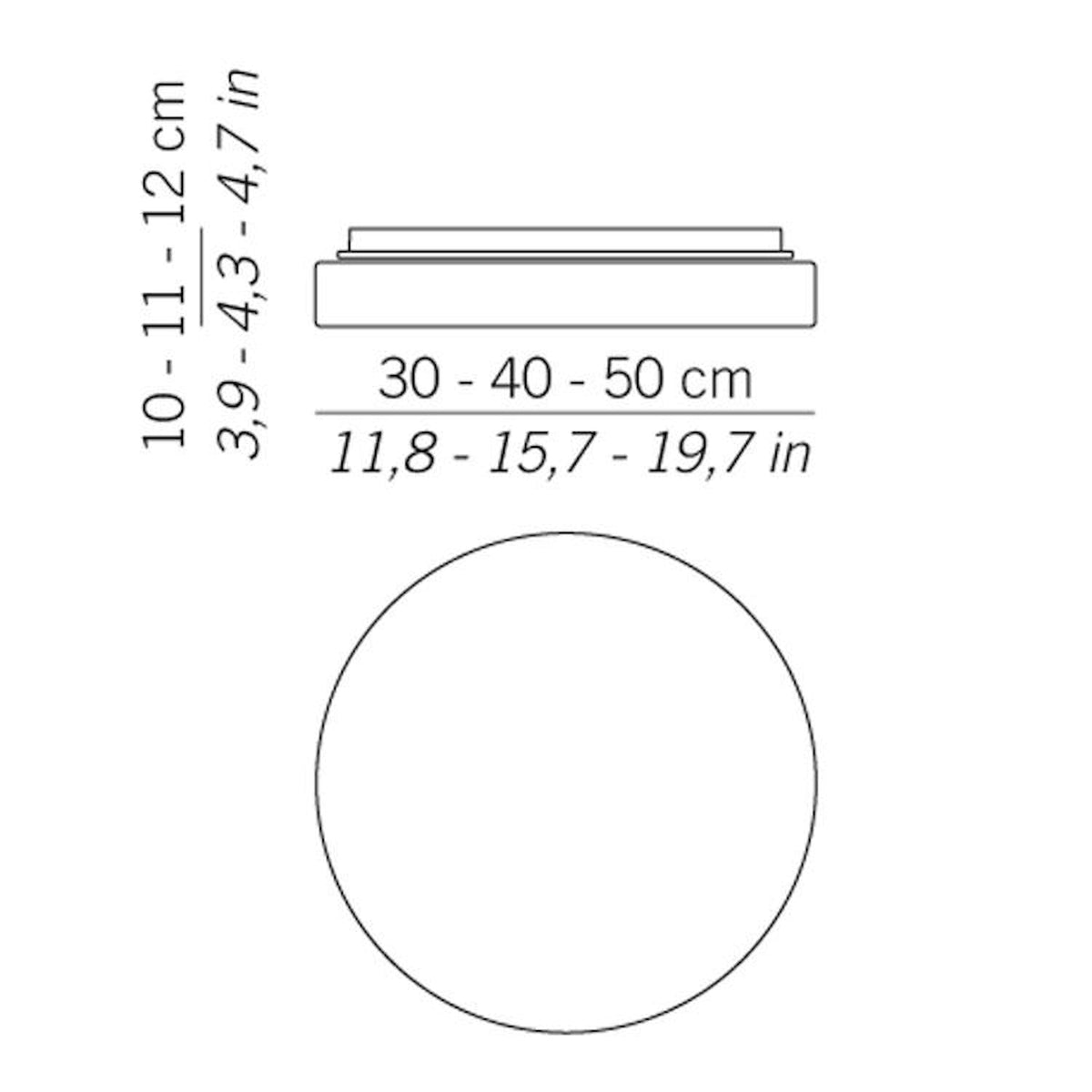 Zafferano America LL8761NE Drum Wall / Ceiling Light in Matte Opal