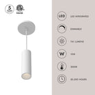 Kuzco Lighting LD2-PD08W10-3036-BK-UNV-010 Lorna LED Pendant in Black