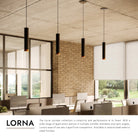 Kuzco Lighting LD2-PD12W12-3036-BK-UNV-010 Lorna LED Pendant in Black