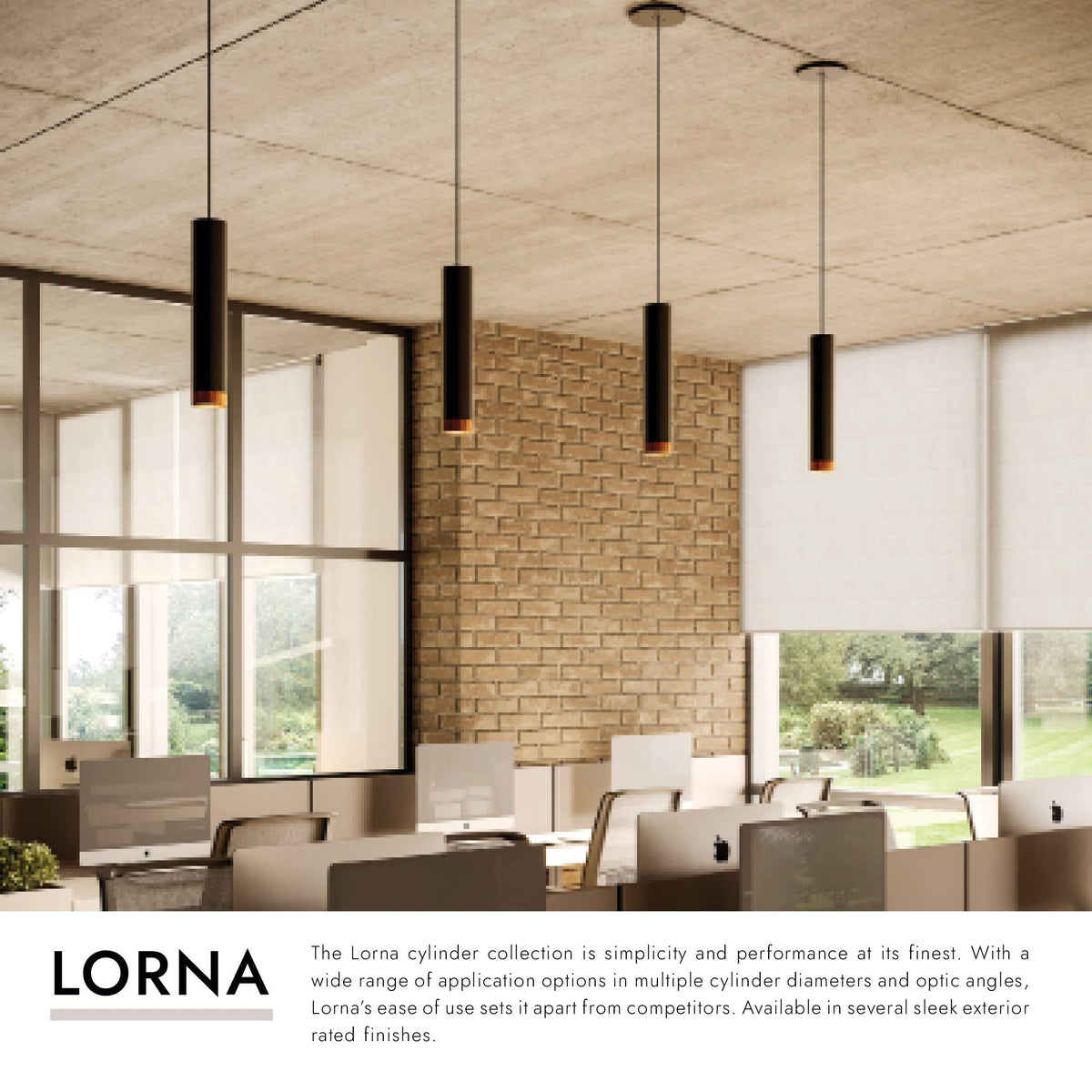 Kuzco Lighting LD2-PD12W12-3036-BK-UNV-010 Lorna LED Pendant in Black