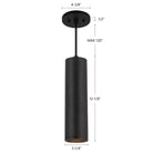 Kuzco Lighting LD3-PD12W18-3036-BK-UNV-010 Lorna LED Pendant in Black