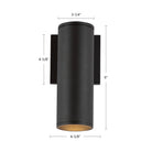 Kuzco Lighting LD3-WS09W14-3036-BK-UNV-010 Lorna LED Interior/Exterior Wall Sconce in Black