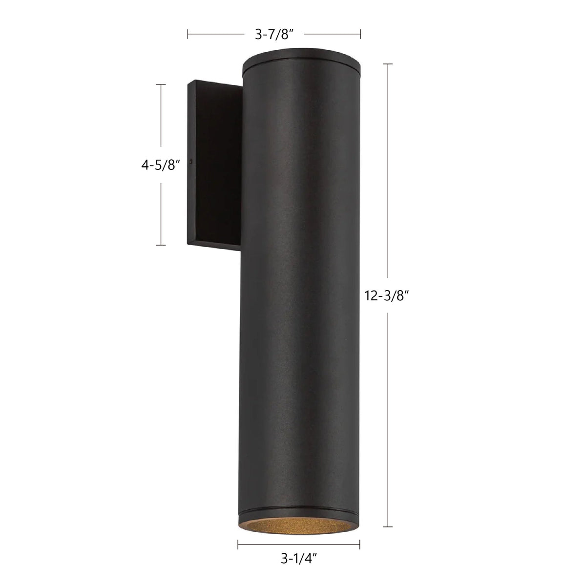 Kuzco Lighting LD3-WS12W18-3036-BK-UNV-010 Lorna LED Intérieur/Extérieur Murale en noir