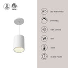Kuzco Lighting LD4-PD06W18-3036-BK-UNV-010 Lorna LED Pendant in Black