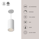 Kuzco Lighting LD4-PD08W20-3036-BK-UNV-010 Lorna LED Pendant in Black