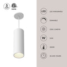 Kuzco Lighting LD4-PD12W24-3036-BK-UNV-010 Lorna LED Pendant in Black