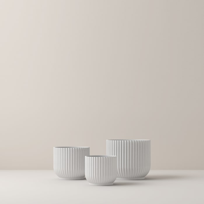 Lyngby Porcelæn 201396 Lyngby Flowerpot in White