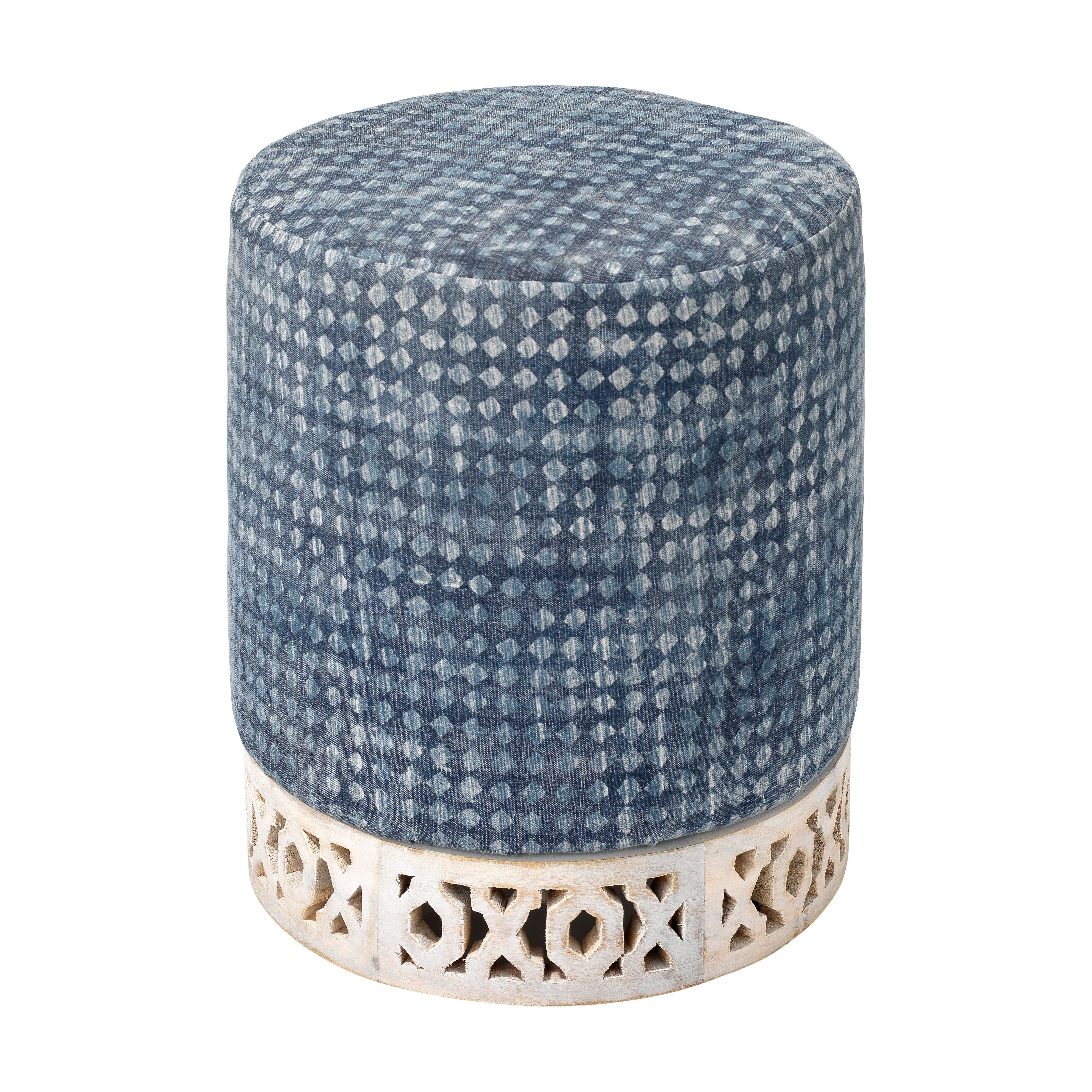Jamie Young Company - LS20SOLAMNWW - Solana Upholstered Ottoman -  - Blue