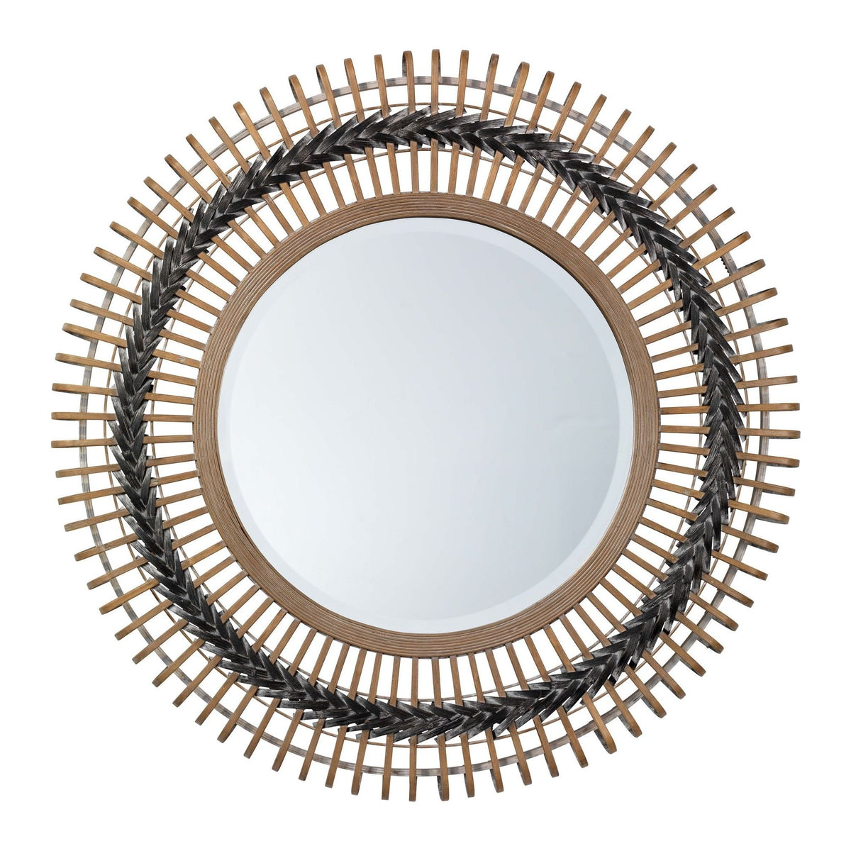 Jamie Young Company - LS6GROVMIGR - Grove Braided Mirror -  - Grey, Natural