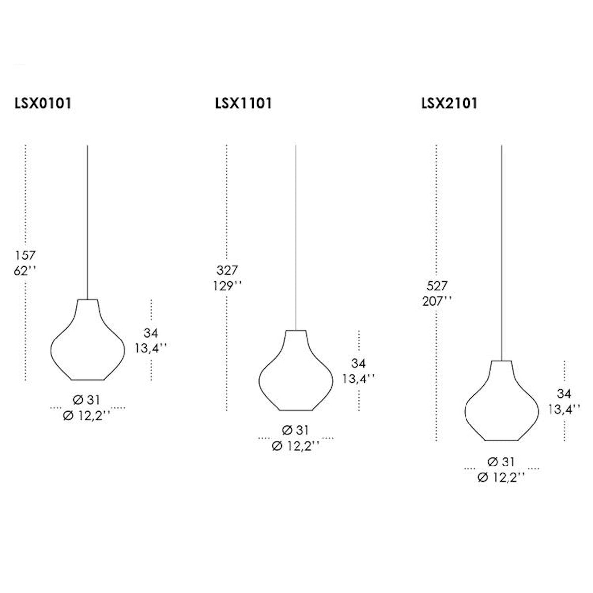 Zafferano America LSX1101 Sixties Pendant Light in Matte Opal
