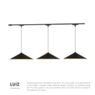Kit de plafond LED Trilo - Luiz en noir - Kuzco Lighting TR3L-P73915-BK