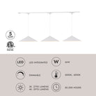 Kit de plafond LED Trilo - Luiz en noir - Kuzco Lighting TR3L-P73915-BK