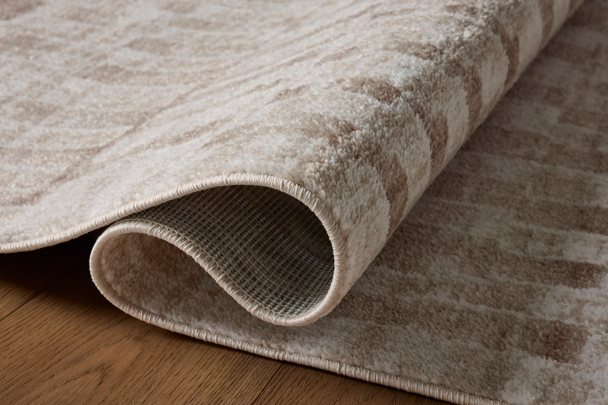 Tapis Loloi Rugs LUNELUN-02IVMSH Lune LUN-02 Ivoire / Champignon