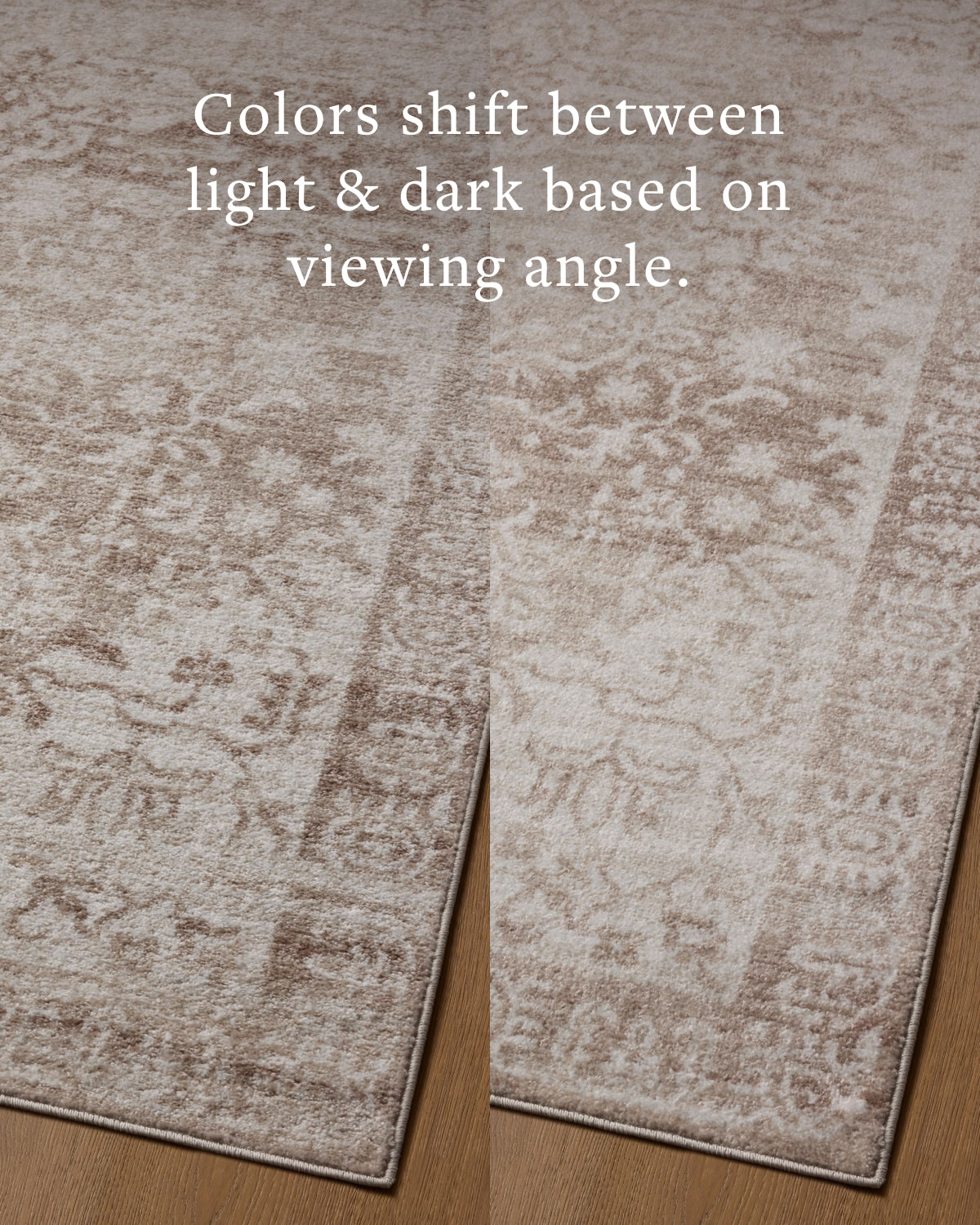Tapis Loloi Rugs LUNELUN-05TAIV Lune LUN-05 Taupe / Ivoire