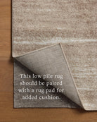 Loloi Rugs LUNELUN-06MSHWH Lune LUN-06 Mushroom / White Area Rug in Mushroom / White