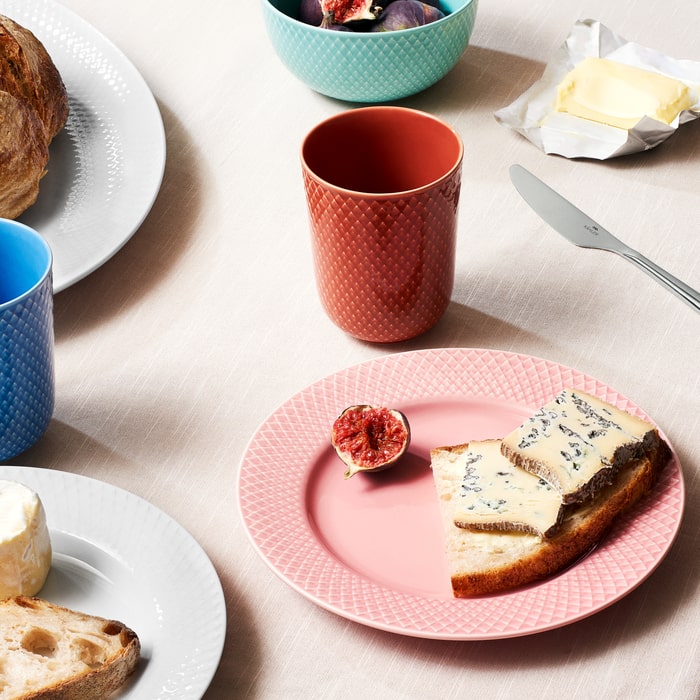 Lyngby Porcelæn 201930 Rhombe Color Plate in Rose