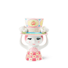 Bjørn Wiinblad 56567 Lady with Hat Vase in Pink/Yellow