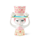Bjørn Wiinblad 56568 Lady with Hat Vase in Pink/Yellow