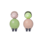 Kay Bojesen 39357 Lovebirds Wooden Figurine in Light Green/Rose