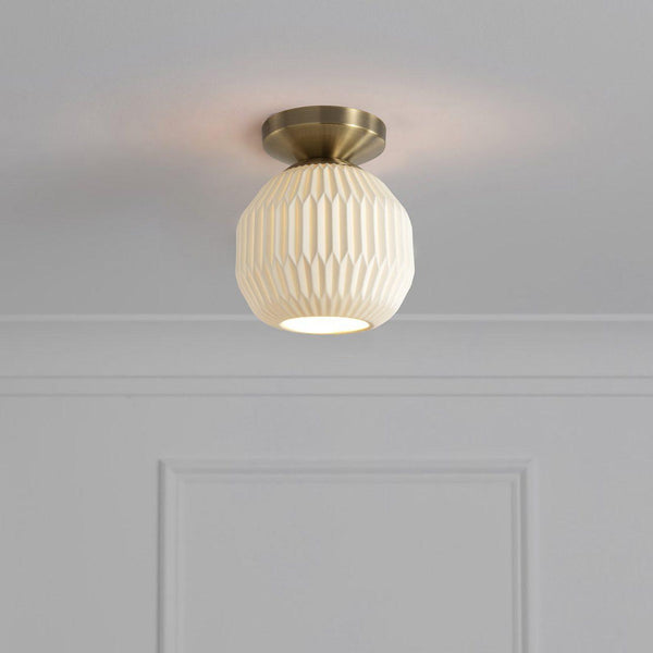 Porcelaine osseuse Moraga Semi-Plafonnier