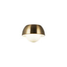 Matteo Lighting M11301AGOP Watson Flush Mount in Aged Gold Brass with White Interior