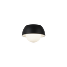 Matteo Lighting M11301MBOP Watson Flush Mount in Matte Black with White Interior