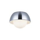 Matteo Lighting M11311CHOP Watson Flush Mount in Chrome with White Interior