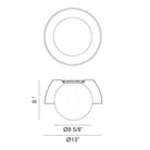 Matteo Lighting M11311MBOP Watson Flush Mount in Matte Black with White Interior