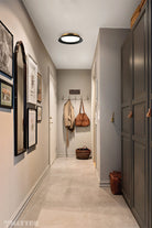 Matteo Lighting M12518MBAG Finley LED Flush Mount in Matte Black + Aged Gold Brass